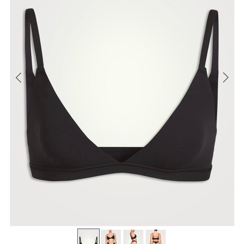 Skims Fits Everybody Triangle Bralette in Onyx Size M
